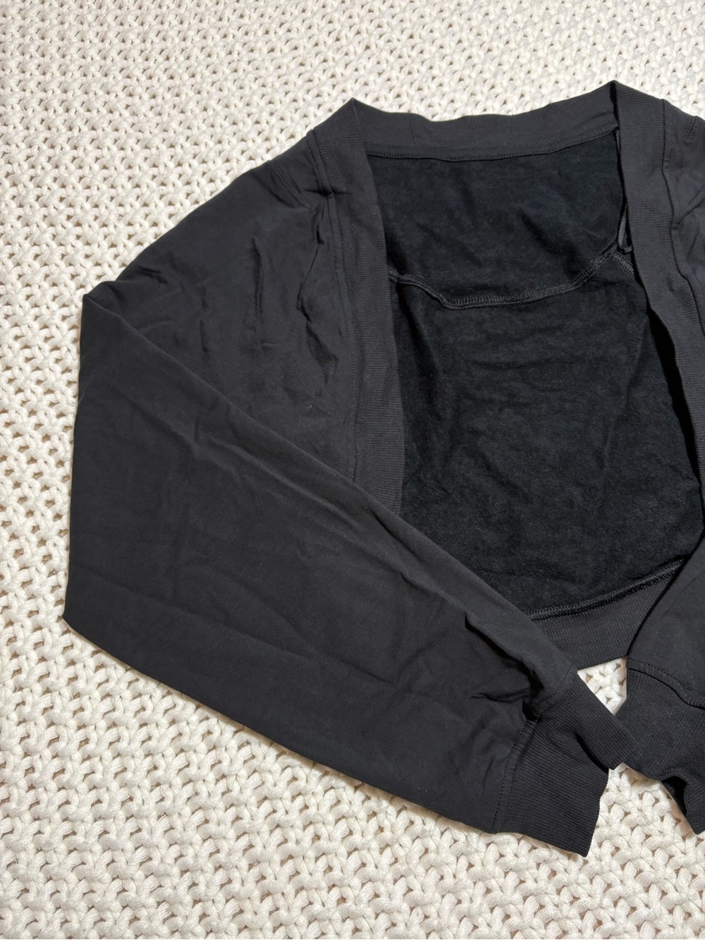 lululemon French Terry long sleeve shrug in black size 6 - Picture 3 of 15